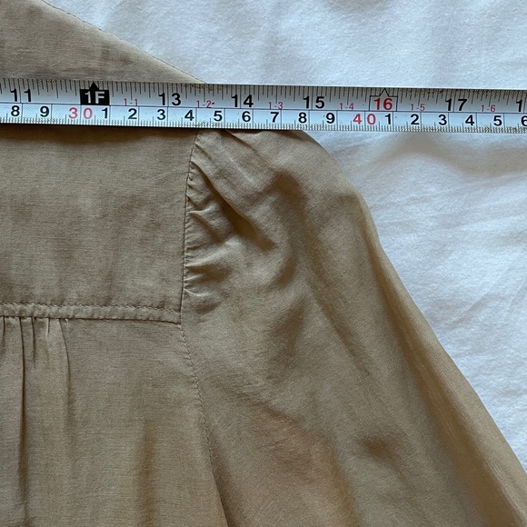 Dries Van Noten Light Brown Cotton Silk Button Down Shirt - Picture 12 of 12